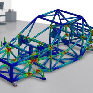 Finite Element Analysis of Chassis (SolidWorks Simulation)