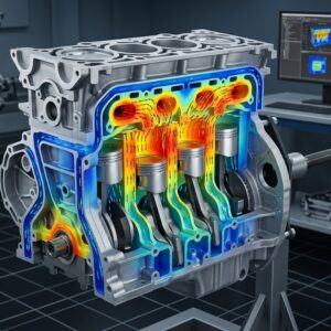 Simulation of Heat Flow in Engine Block (MATLAB)